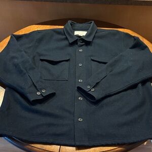 Filson Navy Blue Wool Shirt Jacket